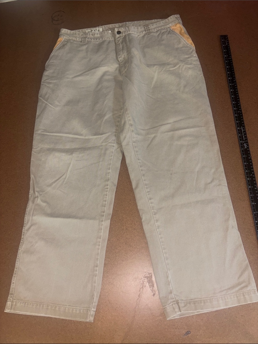 Orvis Men's 40x30 Light Tan Chino Pants